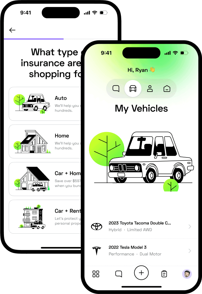 Mobile phones with LUNA app open Mobile phones with LUNA app open
